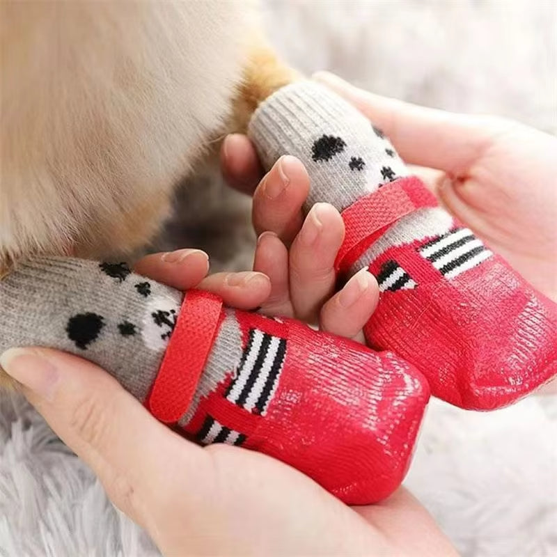 Cute Silicone Waterproof Dog Socks Shoes