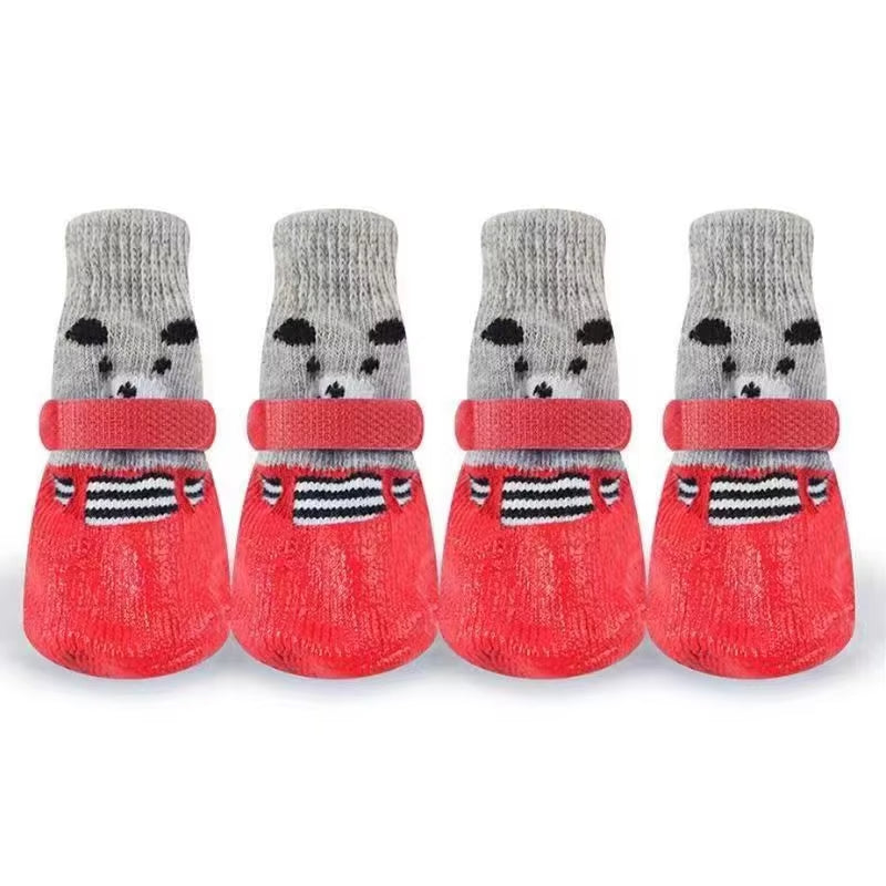 Cute Silicone Waterproof Dog Socks Shoes