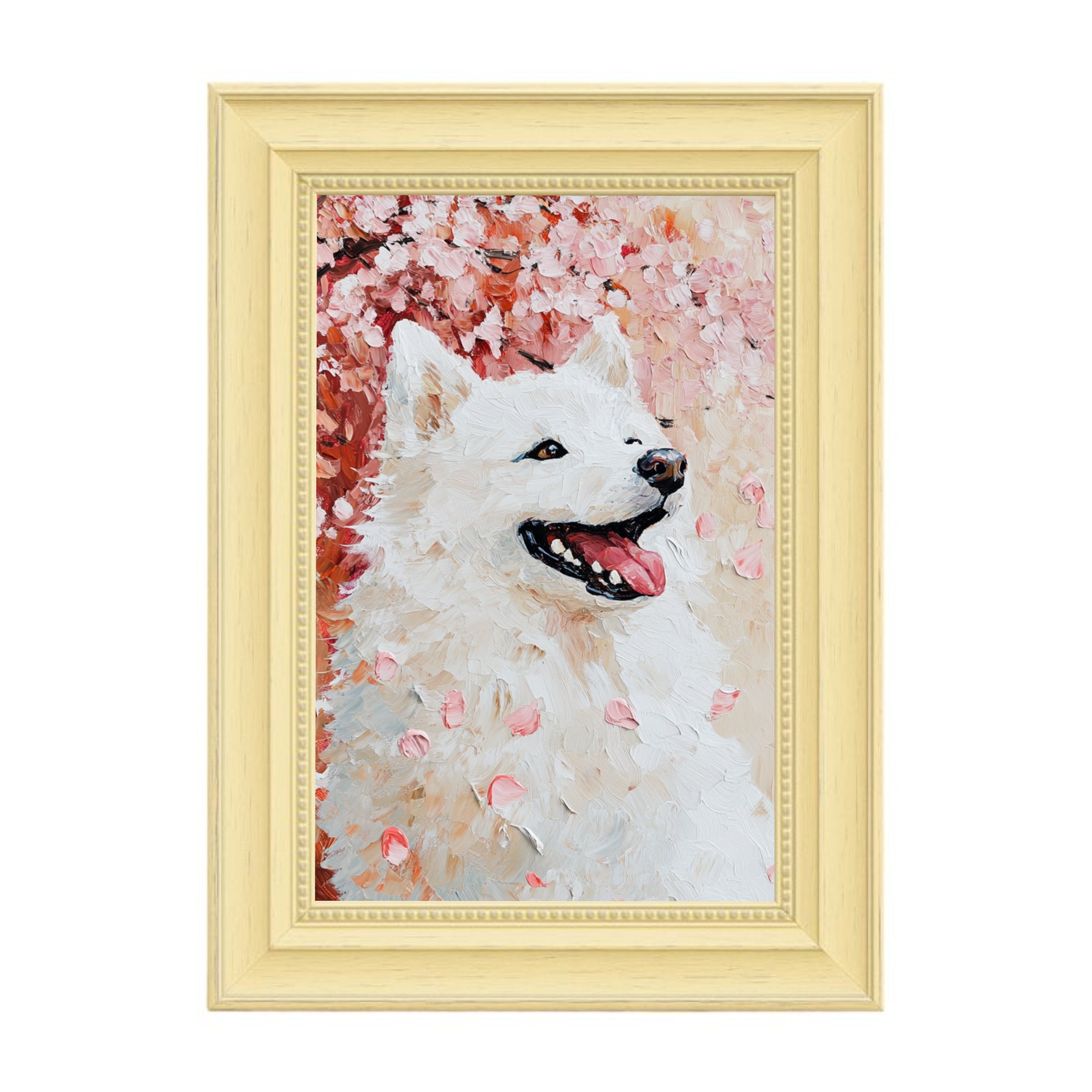 Custom Pet Portrait with Oil painting (Wooden Frame) –Pet Gift, Memorial Painting, Oil Painting Style
