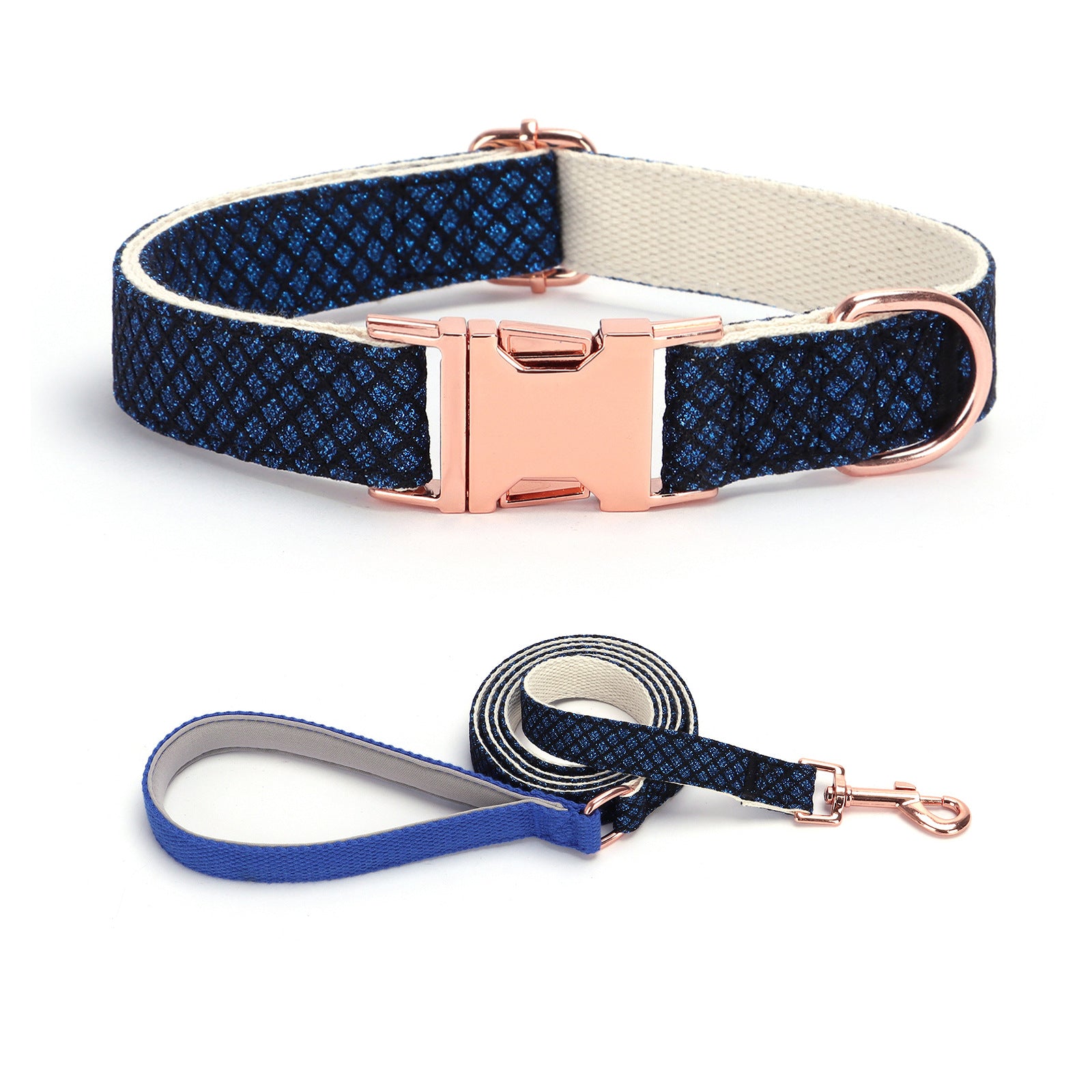 Personalized Sparkling Bling Bling Diamond Grid Pet Collar – Custom Name & Phone Number Engraved Shiny Leash