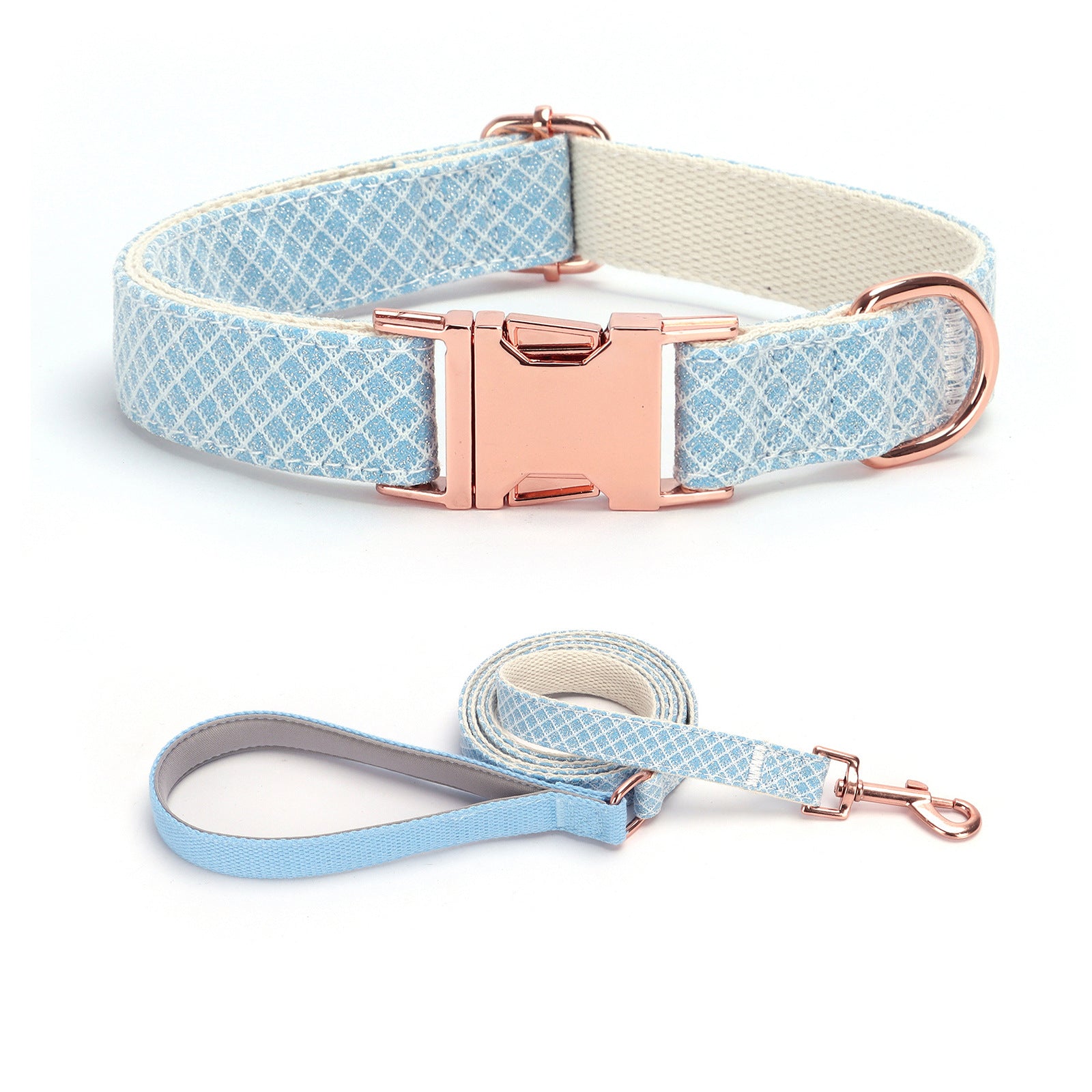Personalized Sparkling Bling Bling Diamond Grid Pet Collar – Custom Name & Phone Number Engraved Shiny Leash