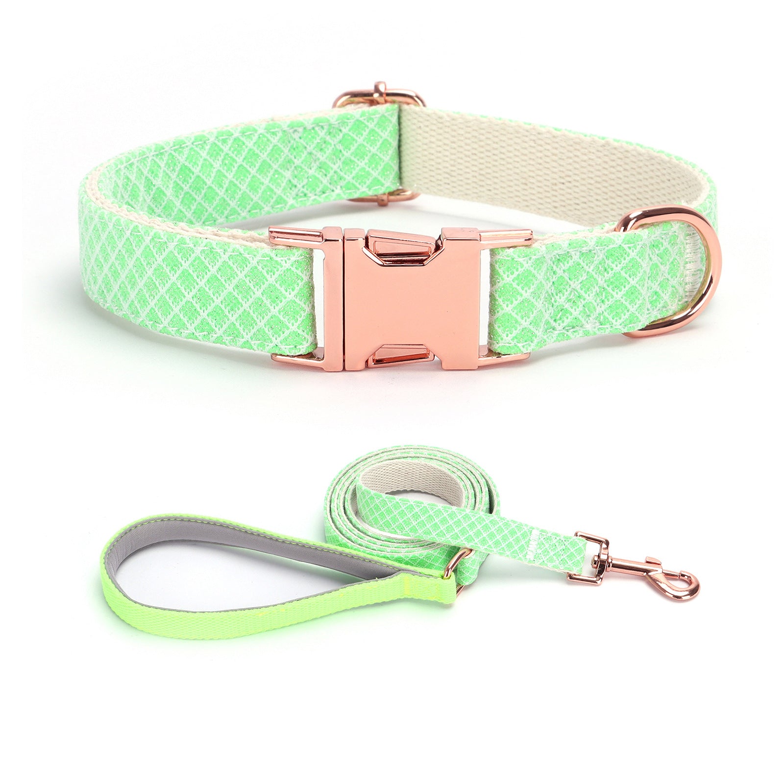 Personalized Sparkling Bling Bling Diamond Grid Pet Collar – Custom Name & Phone Number Engraved Shiny Leash