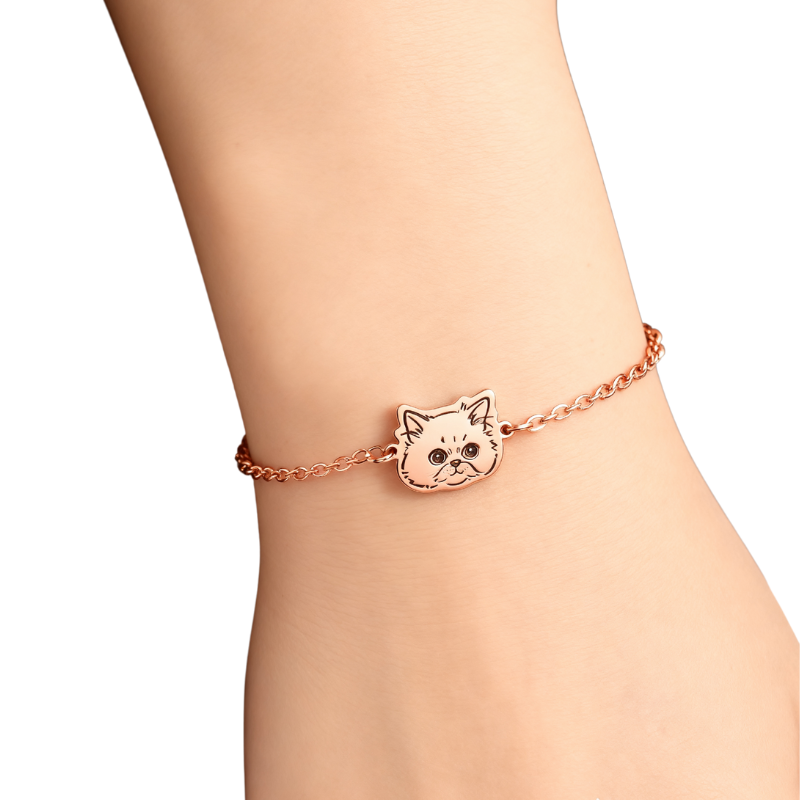 Personalized Pet Portrait Jewelry, Custom S925 Silver Necklaces, Bracelets, and Earrings with Engraved Name