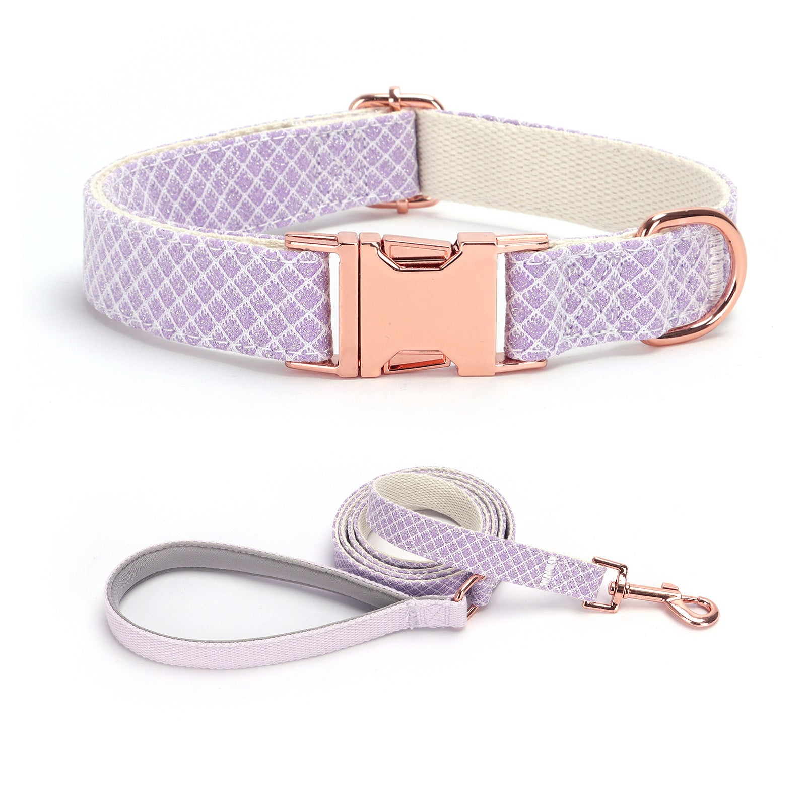Personalized Sparkling Bling Bling Diamond Grid Pet Collar – Custom Name & Phone Number Engraved Shiny Leash