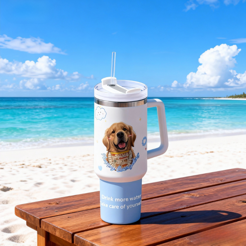 Custom Travel Cup 1200ml Pet Water Bottle with Handle