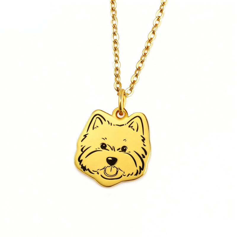 Personalized Pet Portrait Jewelry, Custom S925 Silver Necklaces, Bracelets, and Earrings with Engraved Name