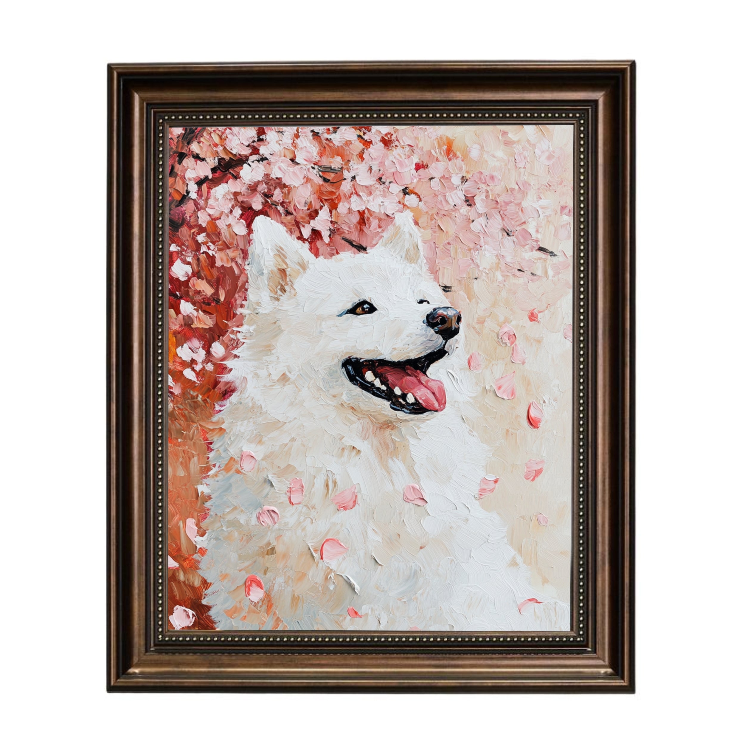 Custom Pet Portrait with Oil painting (Wooden Frame) –Pet Gift, Memorial Painting, Oil Painting Style