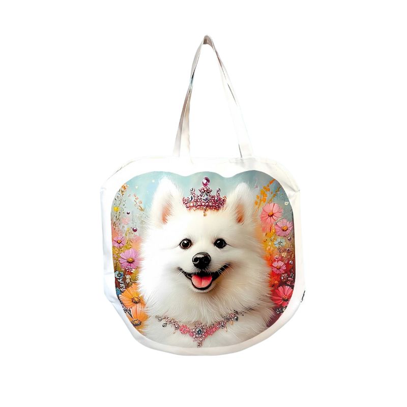 Custom Unqiue AI-design Tote Bag (King & Queen with Crown and Flowers)