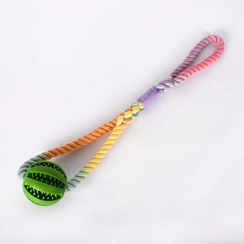 Handwoven Cotton Rope Dog Toy – Durable Chew Toy & Treat Dispenser for Teeth Cleaning and Boredom Relief