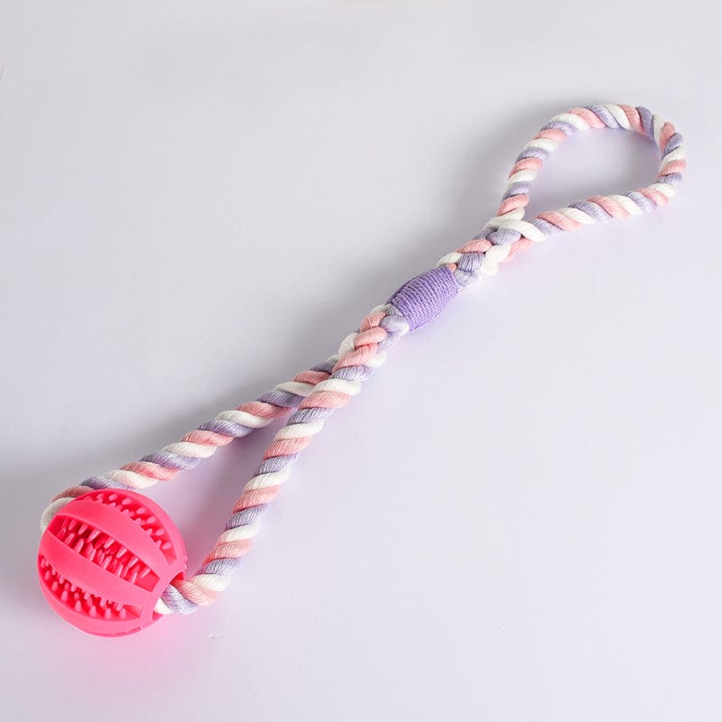 Handwoven Cotton Rope Dog Toy – Durable Chew Toy & Treat Dispenser for Teeth Cleaning and Boredom Relief