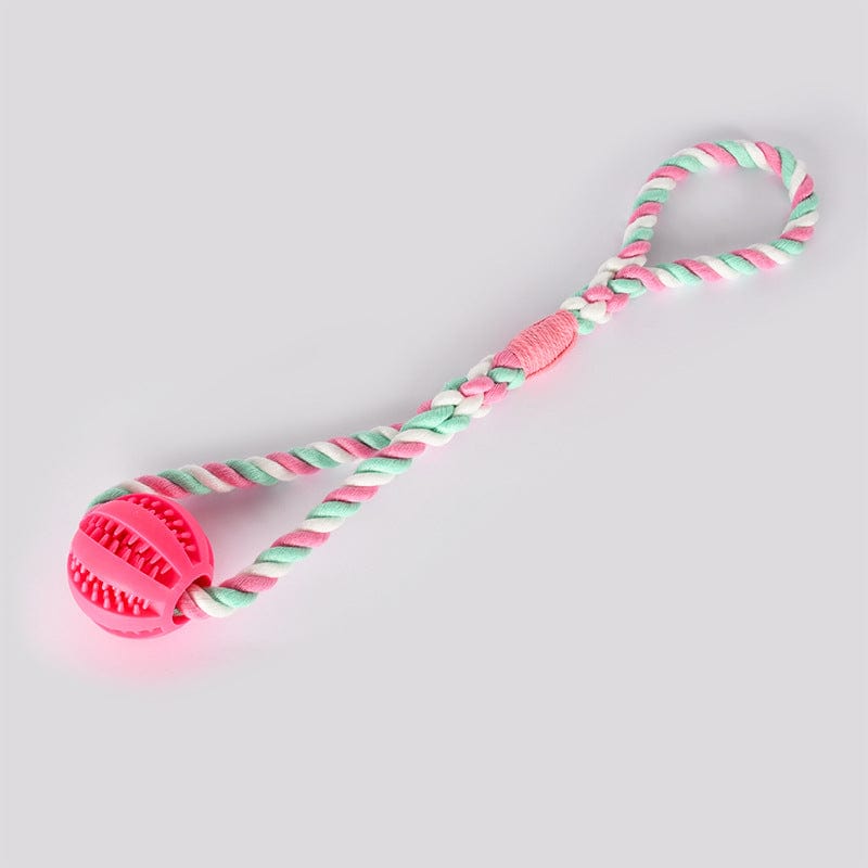 Handwoven Cotton Rope Dog Toy – Durable Chew Toy & Treat Dispenser for Teeth Cleaning and Boredom Relief