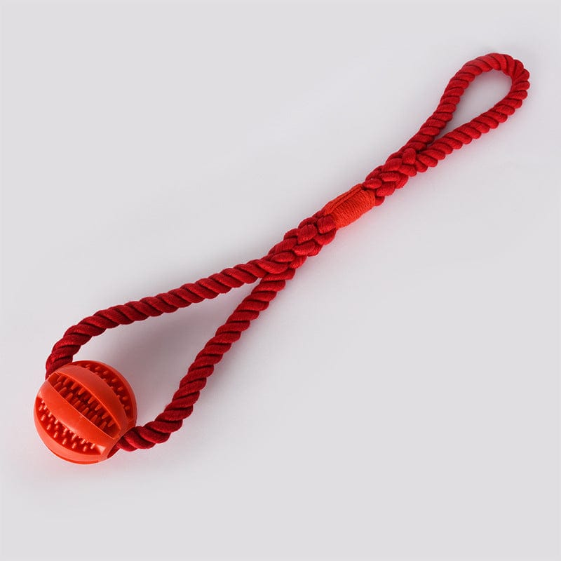 Handwoven Cotton Rope Dog Toy – Durable Chew Toy & Treat Dispenser for Teeth Cleaning and Boredom Relief