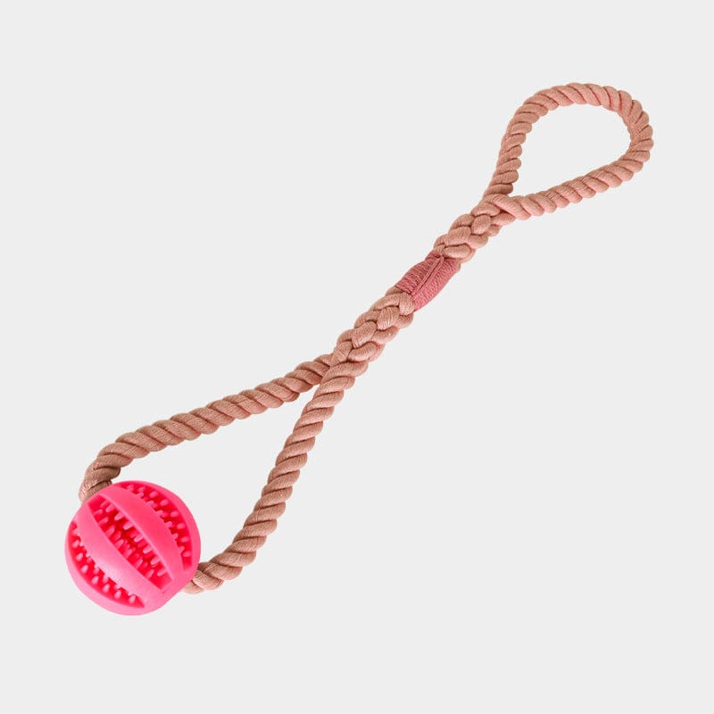 Handwoven Cotton Rope Dog Toy – Durable Chew Toy & Treat Dispenser for Teeth Cleaning and Boredom Relief