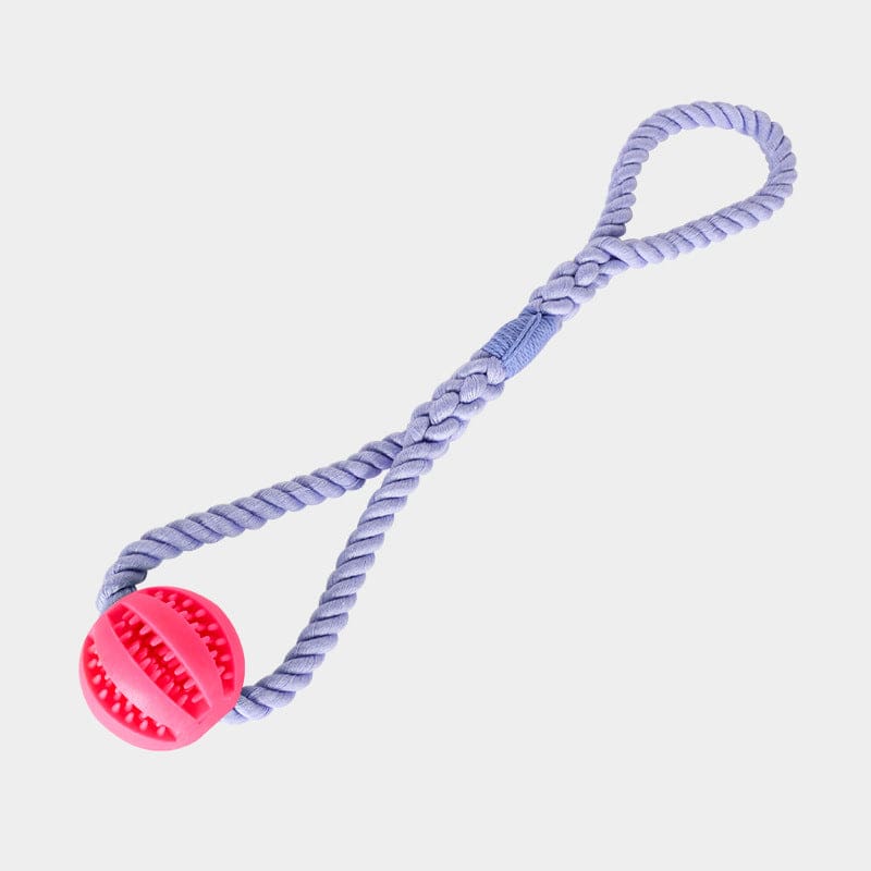 Handwoven Cotton Rope Dog Toy – Durable Chew Toy & Treat Dispenser for Teeth Cleaning and Boredom Relief