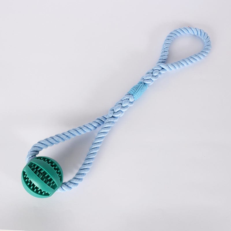 Handwoven Cotton Rope Dog Toy – Durable Chew Toy & Treat Dispenser for Teeth Cleaning and Boredom Relief