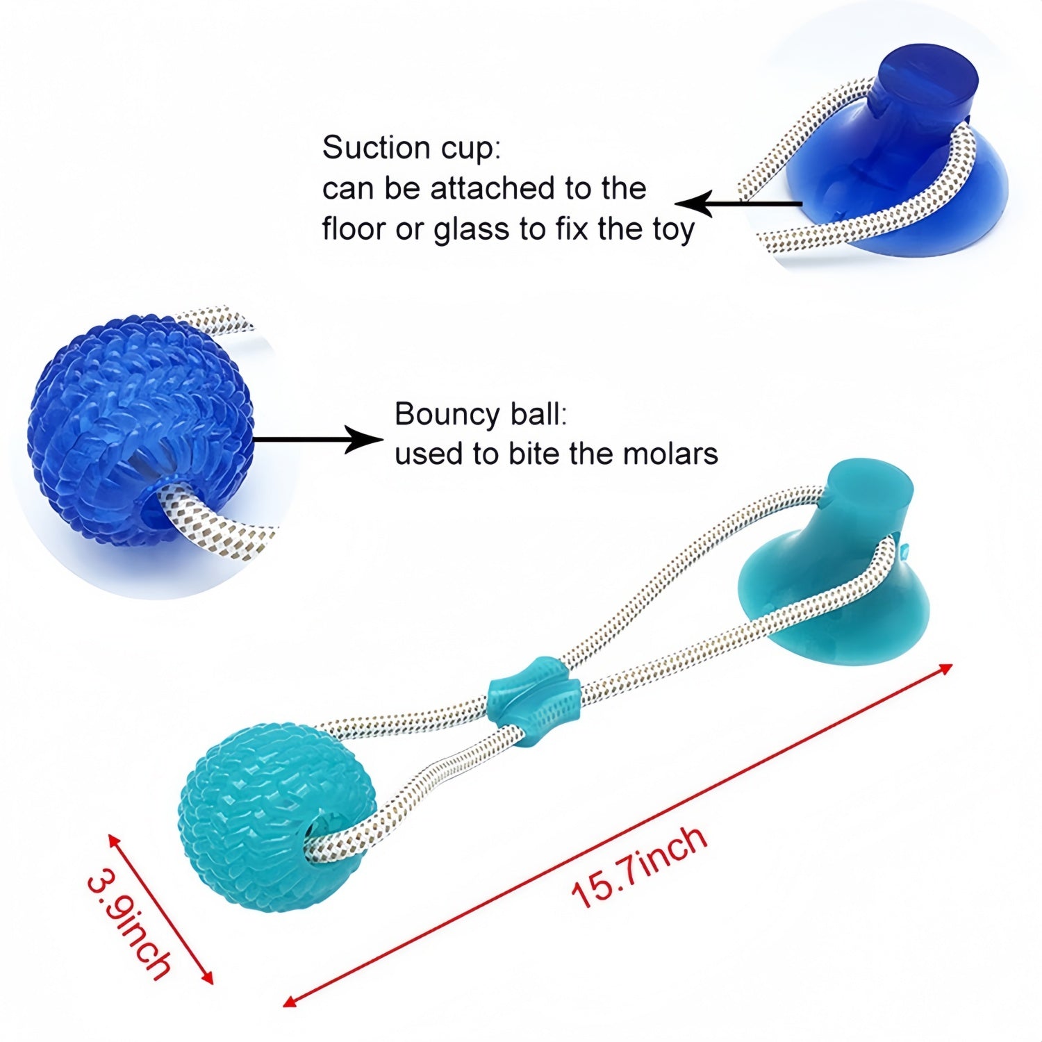 Interactive Suction Toy for Dogs, TPR Material, Fun & Durable for Medium to Large Breeds