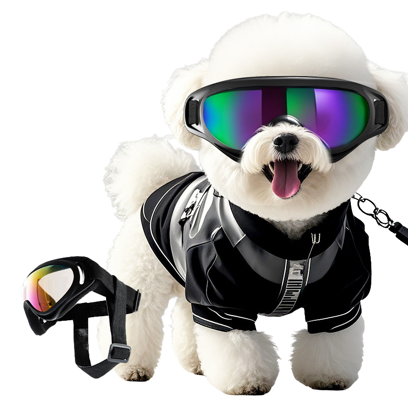 Hippie Dog Cool Sunglasses – UV Protection Windproof Goggles for Small/Medium Dogs