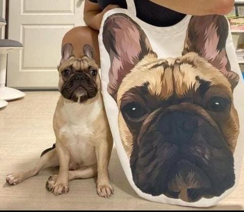 Custom Exclusive AI design -Pet Shaped Canvas Bag