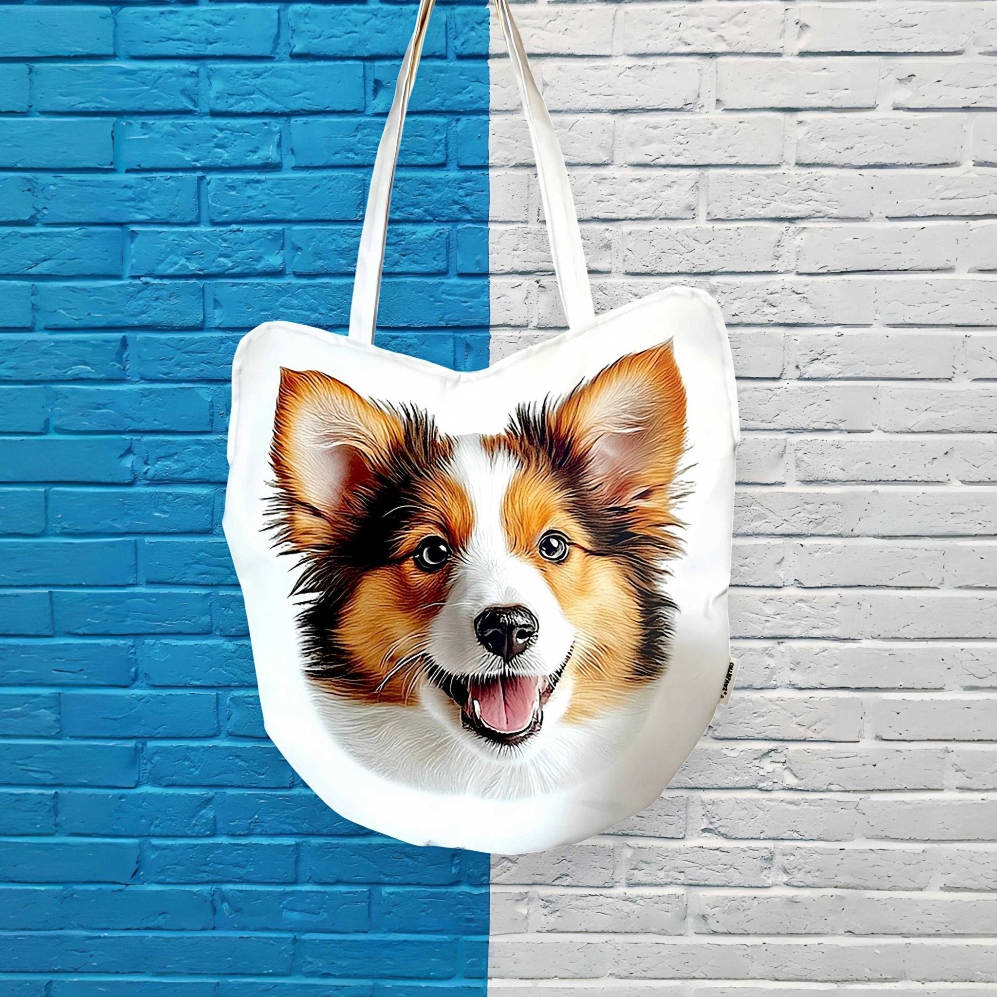 Custom Exclusive AI design -Pet Shaped Canvas Bag – Colliepawz