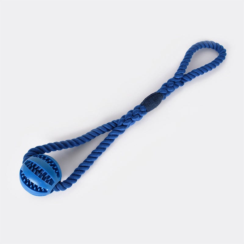 Handwoven Cotton Rope Dog Toy – Durable Chew Toy & Treat Dispenser for Teeth Cleaning and Boredom Relief - Colliepawz