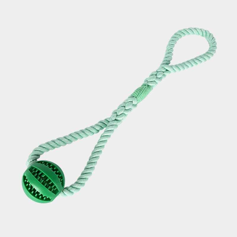 Handwoven Cotton Rope Dog Toy – Durable Chew Toy & Treat Dispenser for Teeth Cleaning and Boredom Relief - Colliepawz