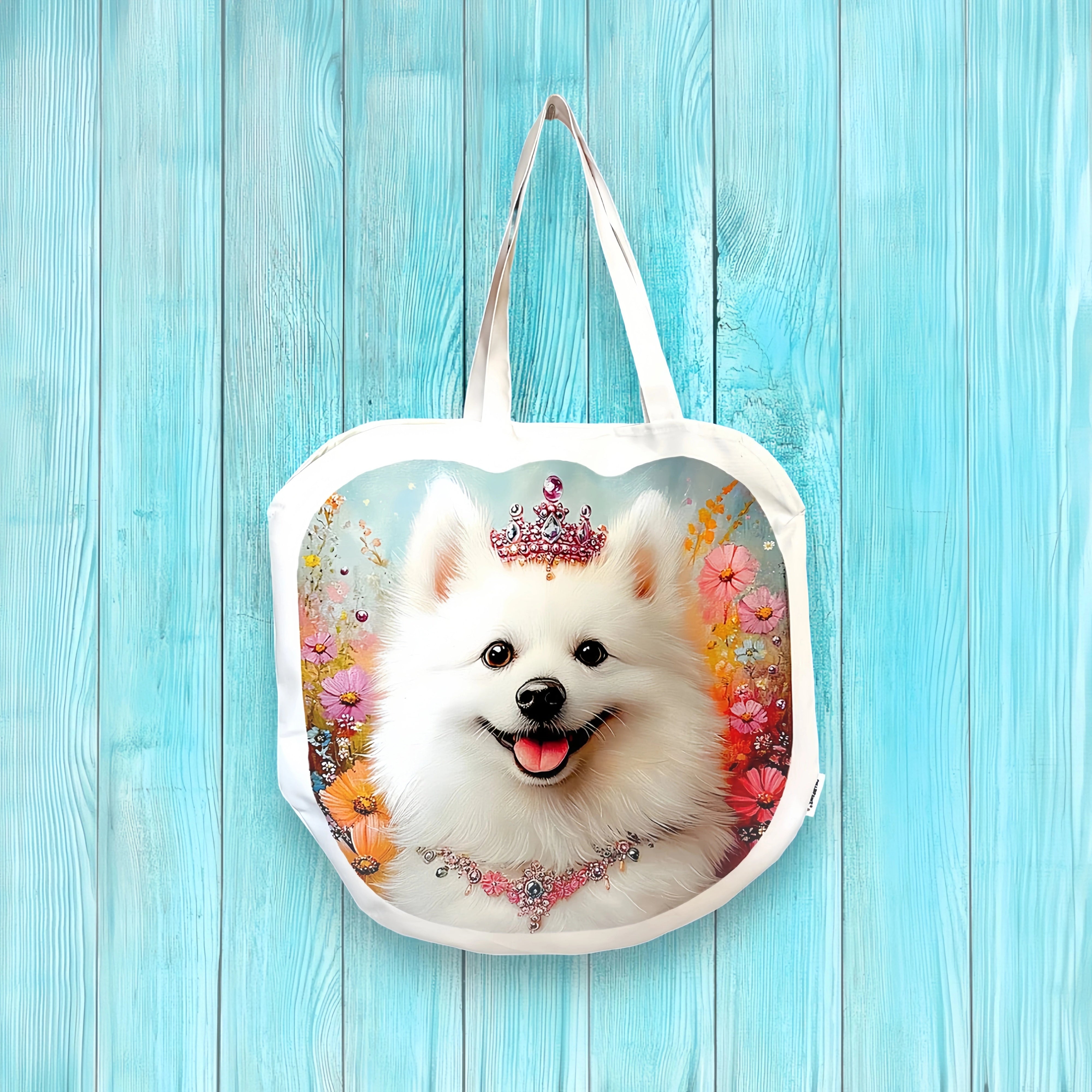 Custom Unique Pet AI Portrait Canvas Tote Bag