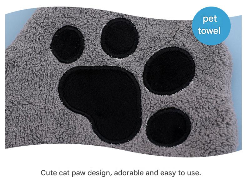 Pet Absorbent Towel, Fast - Drying Microfiber Dog Cat Bath Towel for Quick Drying, Soft and Non - Shedding - Colliepawz