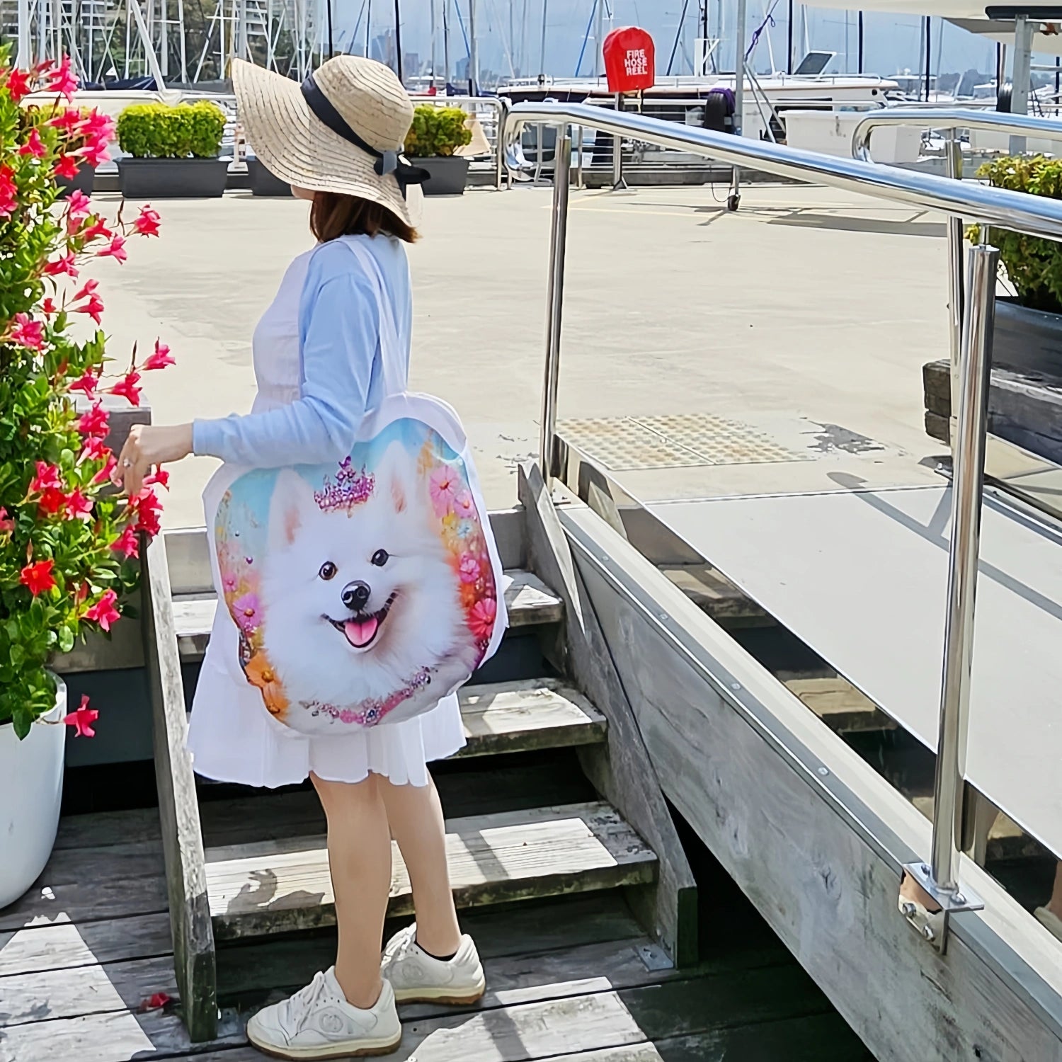 Custom Unique Pet AI Portrait Canvas Tote Bag