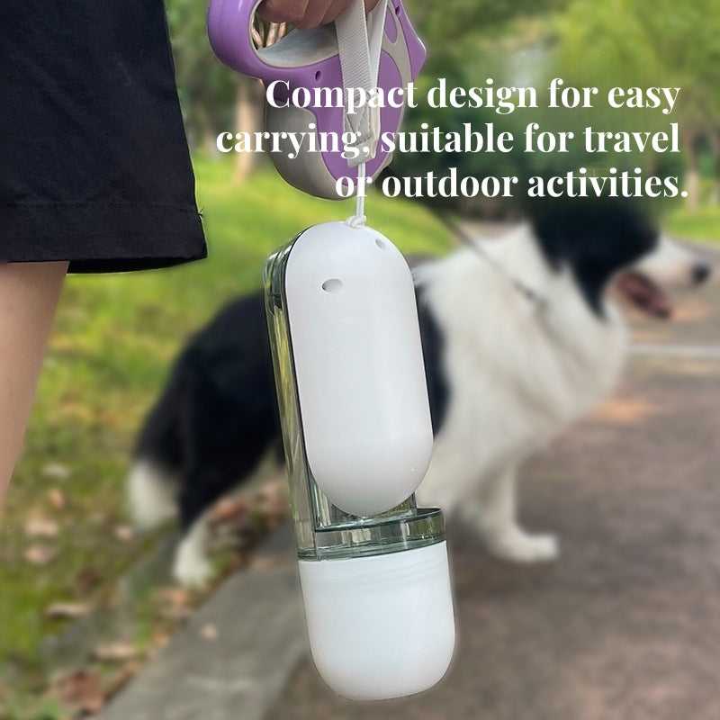 Portable Dog Water and Food Bottle, Lightweight Design for Travel and Outdoor Activities - Colliepawz