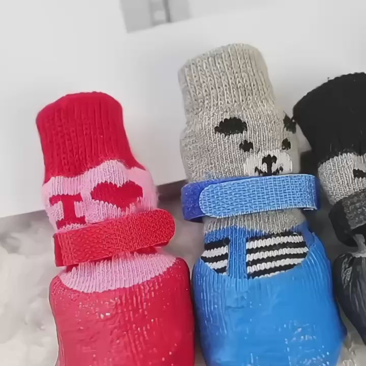 Cute Silicone Waterproof Dog Socks Shoes